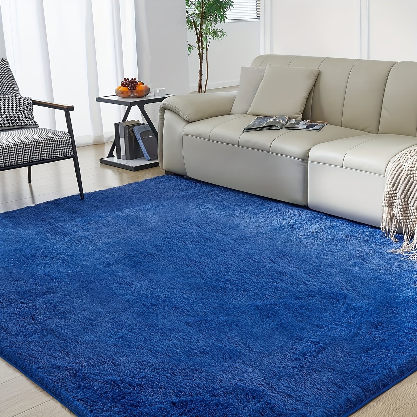 Ultra Soft Rug For Living Room, 5X8 Ft Grey Fluffy Shag Area Rug For Bedroom, Modern Shaggy Carpets Fuzzy Rug For Teens Dorm Nursery Home Decor Aesthetic, Upgrade Anti-Skid Durable