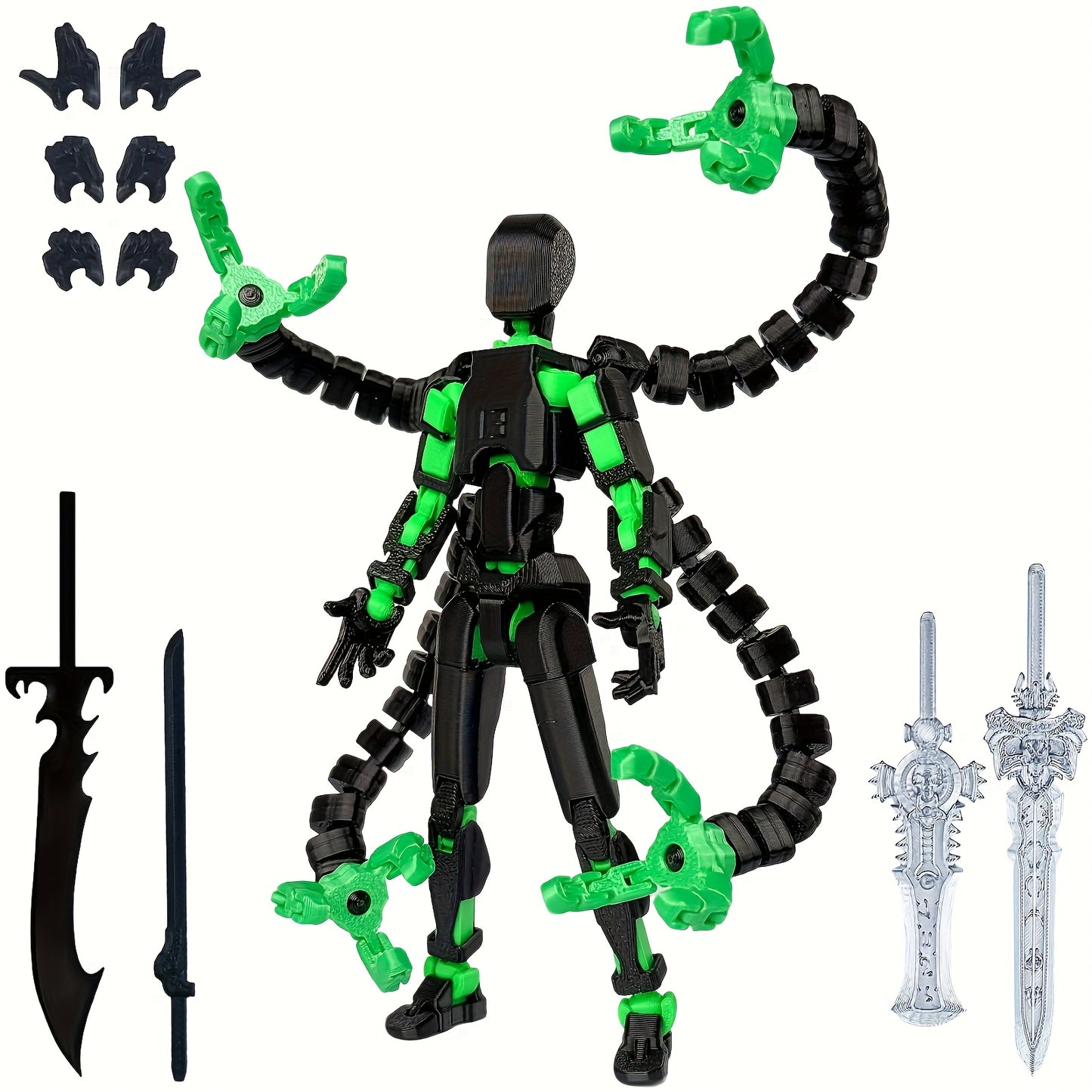 (Assembly Completed) T13 3D Printed Action Figure, Robot 13 Collectible Action Figure Articulated, for Collectors Desktop Decoration