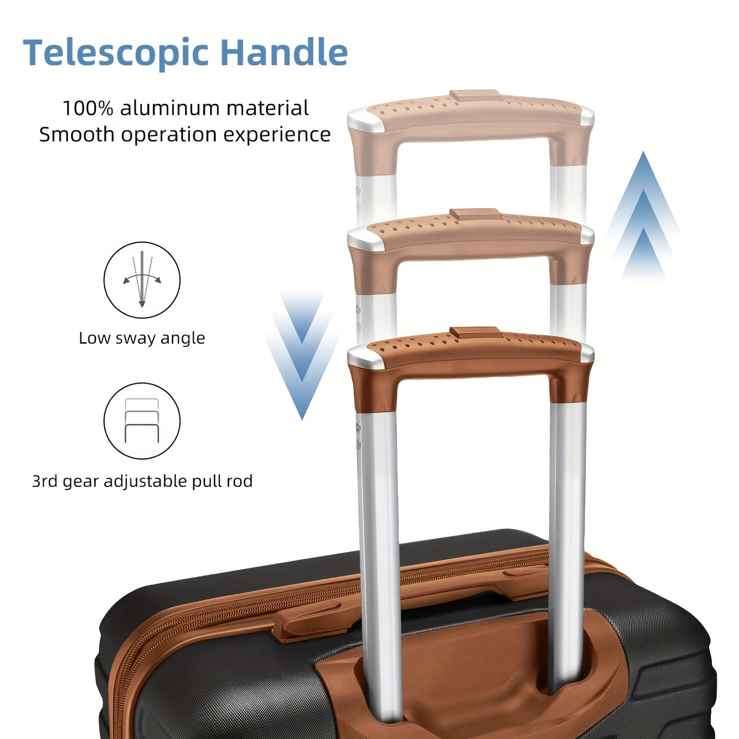 Luggage 6pcs Sets Hardside Expandable Suitcases (Only 24/28inch) with Spinner Wheels TSA Lock, Lightweight Travel Carry On Luggage Sets, ABS Large Capacity Travel Suitcase Set