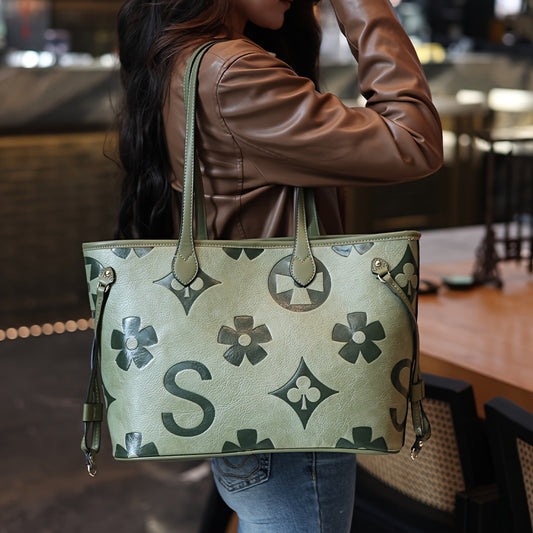 [Ladies' Tote Set Bag] Large Capacity Ladies' Tote Set Bag - Classic Tote Bag, Wallet Card Bag, Handbag