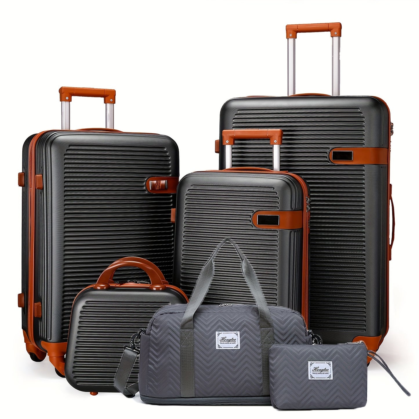 [Explosion-proof ABS Luggage] Four Piece Set Of ABS Luggage - Explosion-proof Zipper, Universal Wheels, Luggage Compartment, Travel Box, And Expandable Anti Scratch Luggage 13+20+24+28 Inch