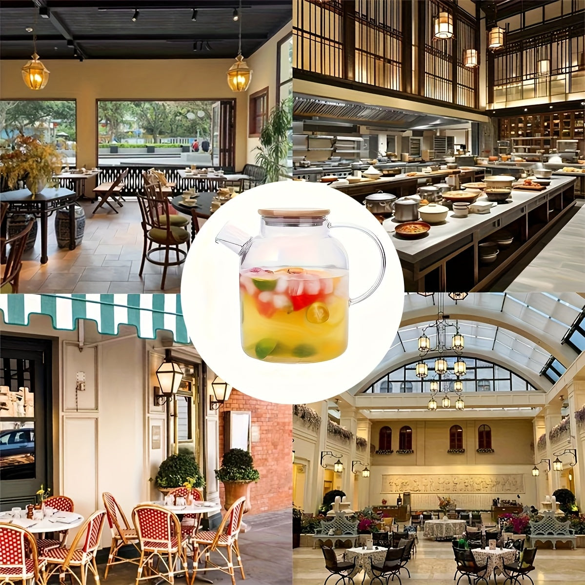 1000/1800ml Glass Water Kettle, Suitable for Stove, with Removable Strainer Mouth, Equipped with Spout, Lid and Handle, Suitable for Brewing Loose Leaf and Herbal Tea, Can Hold Juice, Milk, Beverages, Transparent Hot and Cold