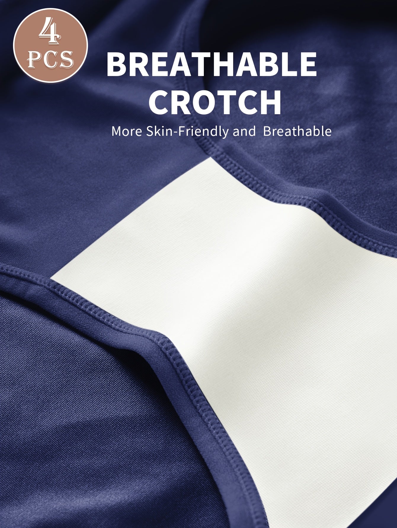 [Tummy Control Briefs] MEIYATING 4pcs Women's High-Waist Briefs | Tummy Control, Breathable Mesh, Soft Polyester, Elegant Solid Color - Hand Wash Only, Everyday Comfort, Crossover Front Design, Seamless Construction