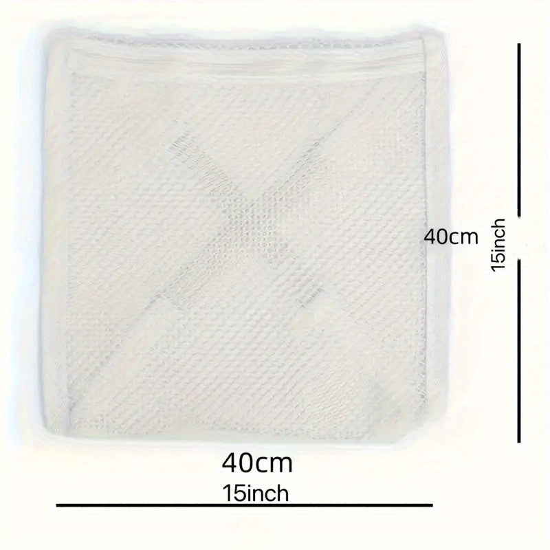 2pcs Laundry Bag with Elastic Strip, Washing Machine Specific Sports Shoe Washing and Drying Mesh Bag, Shoe Bag with Zipper and Strap, Suitable for All Types of Shoes, Laundry Bags