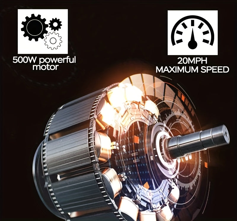 14 Inch Foldable Adult Electric Bicycle, Clearance Dealership, 500w Motor, Maximum Speed Of 20 MPH, 48V 10.4Ah Lithium Battery, 14 Inch Tires, Portable Folding Design, Outdoor Cycling Exercise, Urban Commuting Travel, Detacha