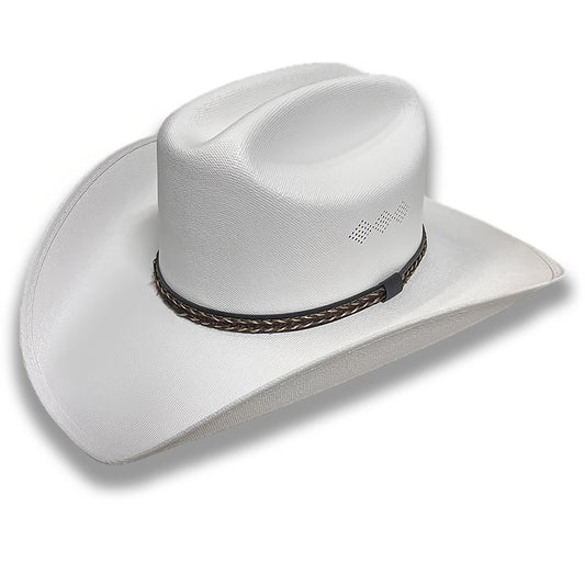 Western Style Pinch Front Straw Canvas Cowboy Cowgirl Straw Hat, Western Cowboy & Cowgirl Hat Pinch Front Wide Brim Style, for Your/Girlfriend Gift for Women