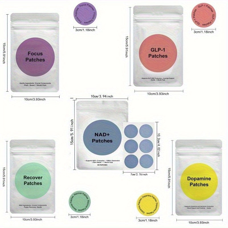 150pcs | 30pcs GLP-1 patch, supports NAD+| vegan | supplement, portable patch, fresh fragrance, ethical manufacturing, high-quality moxibustion patch