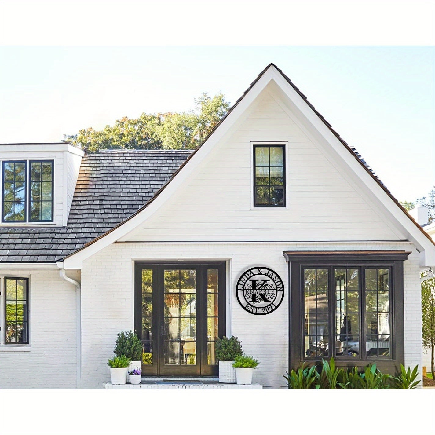 [Personalized Metal Wall Plaque] Personalized Family Name & Year Metal Wall Plaque - Custom Initials and Establishment Date Engraving - Heavy-Duty Rustproof Metal Decor - No Wiring Needed - Elegant Home Office, Living Room, B