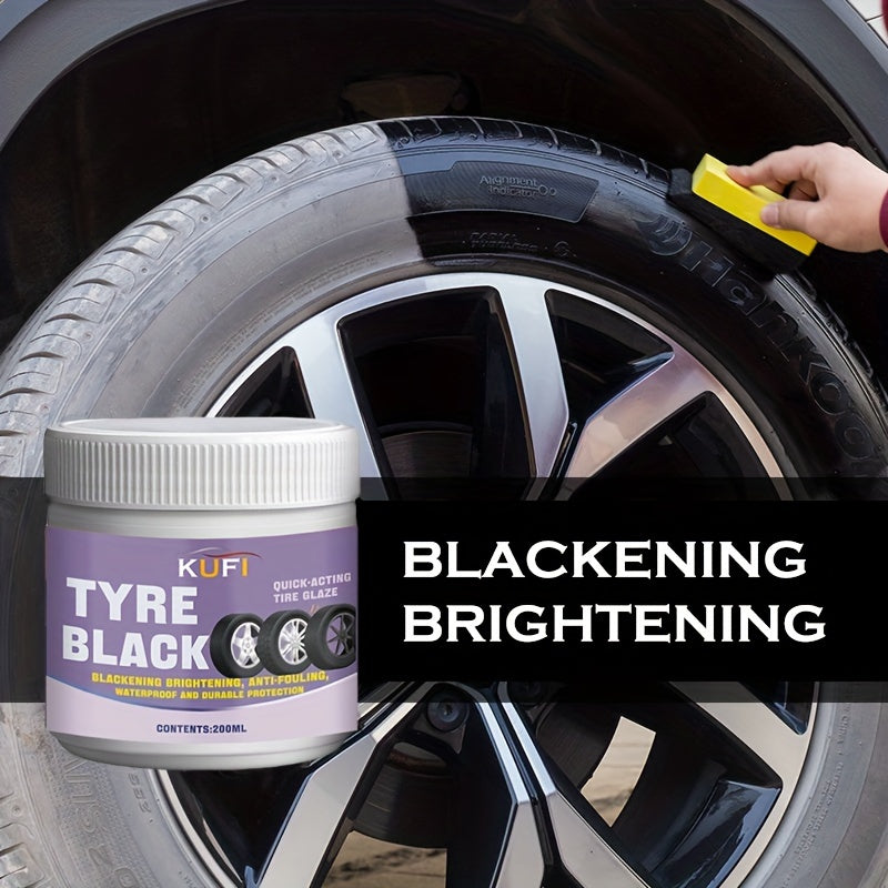 Premium Car Tire Shine Wax - Durable Protection & Gloss Enhancer for Plastic Parts, Long-Lasting Maintenance Coating, Anti-aging, Tire Protection