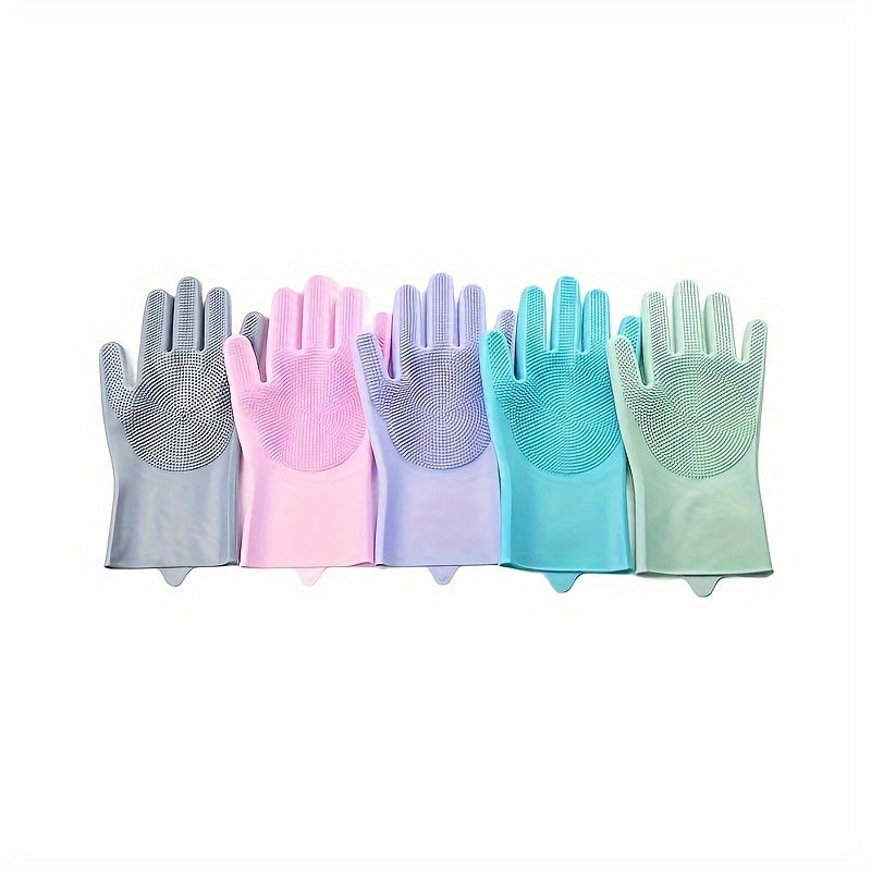 Pet Dog Bath Gloves, Pet Brush Silicone Bath Massage Brush, Dog Friction Bath Supplies, Dog Hair Removal Cleaning Care Gloves, Gentle Scrubbing Massage, Dense Bristle Design, Home Use Gloves, Suitable for All Four Seasons