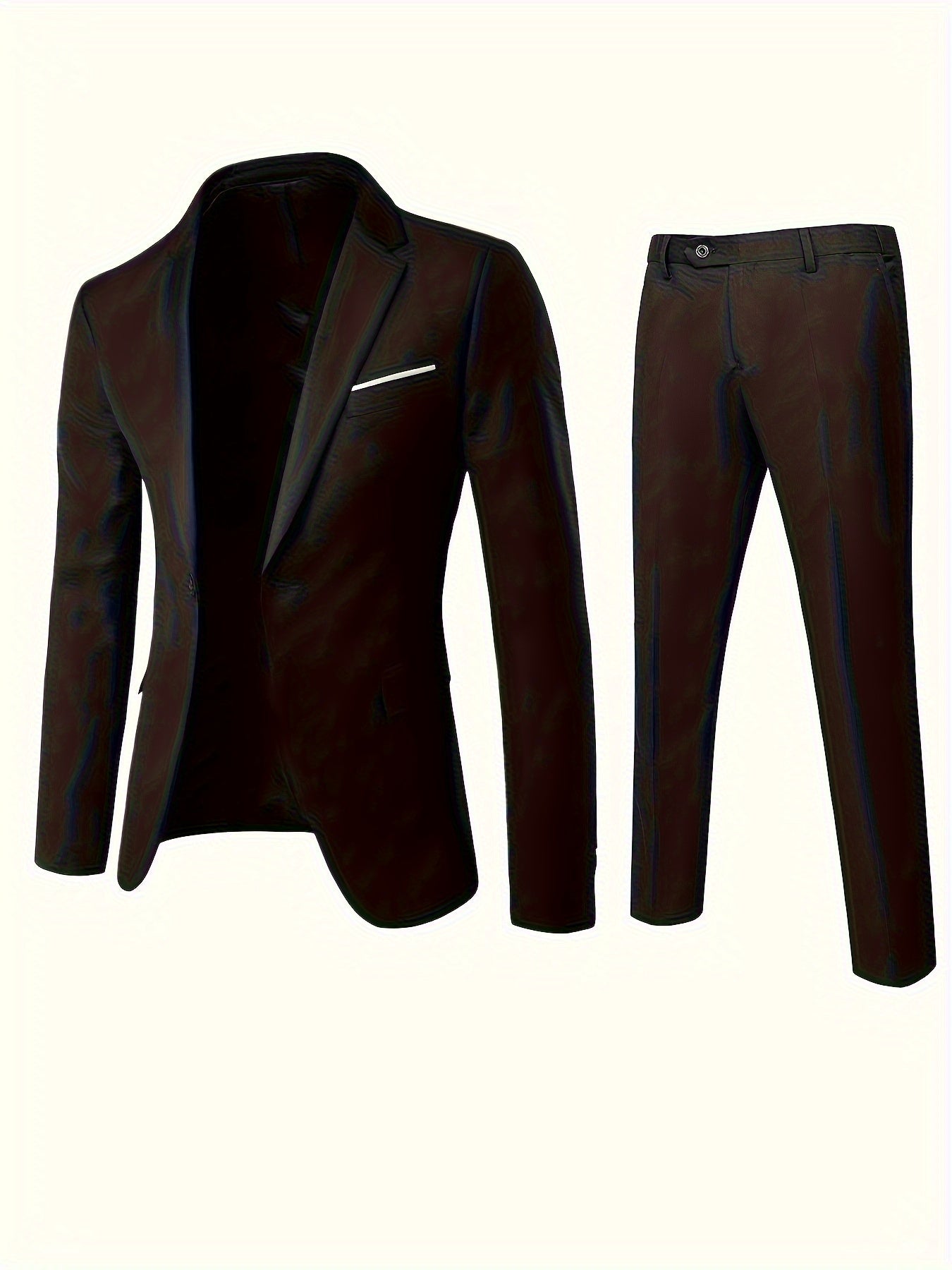 Men'S Formal Suit Two-Piece Set, Single Button Blazer and Pants, Suitable for Interviews, Business Professional Occasions, and Daily Casual Parties