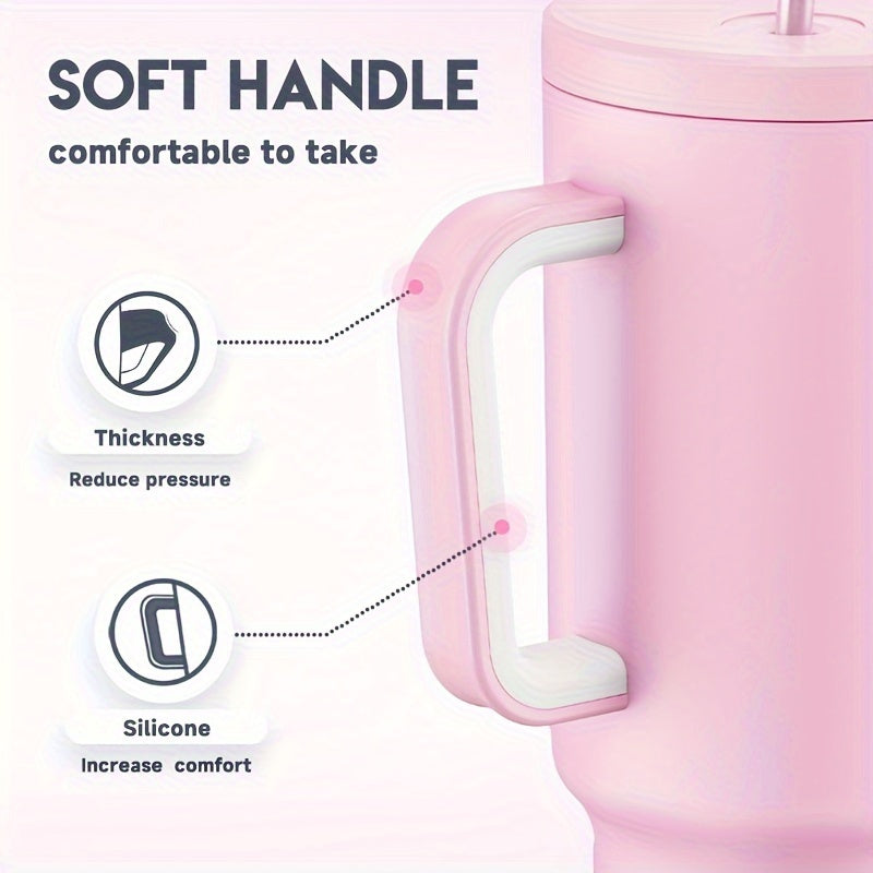 Meoky 40oz Insulated Stainless Steel Water Bottle - Vibrant Butterfly Design, Keeps Drinks Hot/Cold for Hours, with Lid, Straw & Handle - Ideal for Outdoor Activities, Camping, Hiking, Car Travel - Perfect Easter Gift