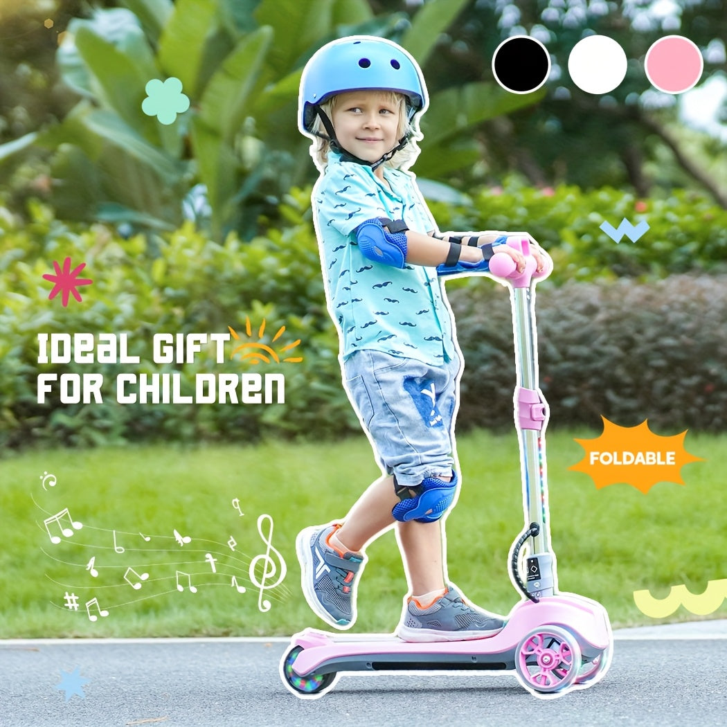 Best Seller- IK2 Electric Scooter for Youngsters 3-8, 70W Folding & 8KM/H Top E-Scooter, 30-60 Mins Ride Time, Colorful Glowing Wheels, Adjustable Height, 2025 New EScooter Gifts for Boys Girls