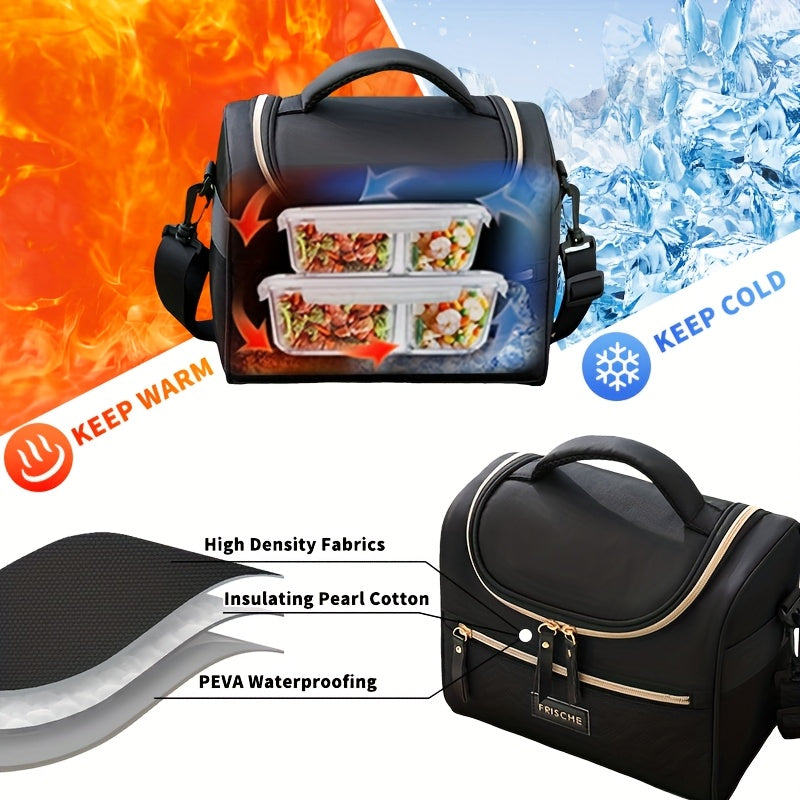 [Leakproof Insulated Lunch Bag] Reusable Leakproof & Lightweight Insulated Lunch Bag | Thermal Food Carrier Tote for Travel, Picnics, Work, Outdoors - Durable Built-in Insulation Cooler