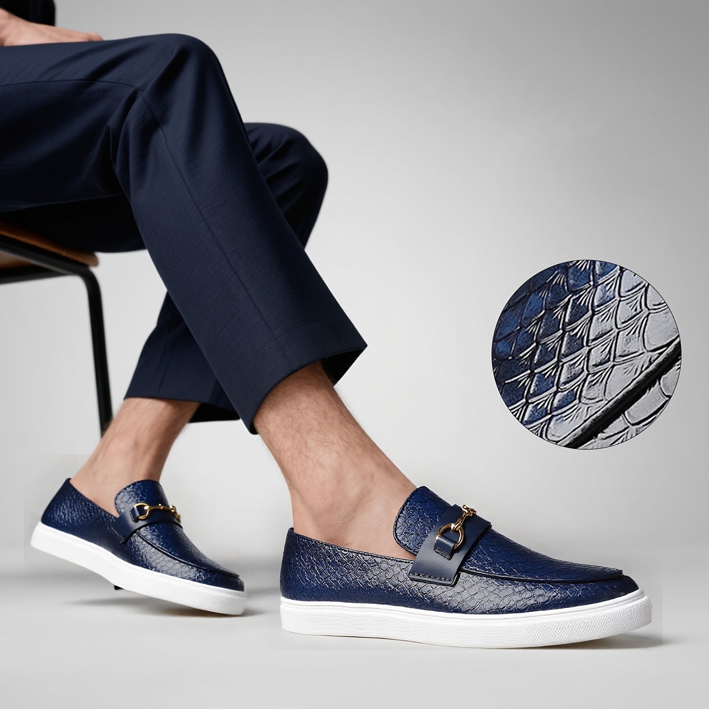 26053 Men's Business Casual Slip-On Shoes with Smooth Finish, Soft Insole, Perfect as a Gift