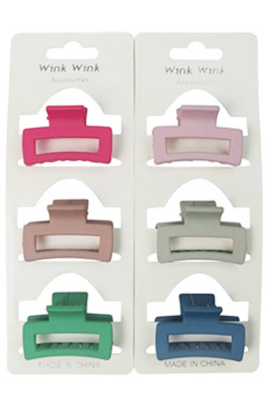 6 piece set of Toddler Hair Clips – Small Claw Clips for Kids & Fine Hair