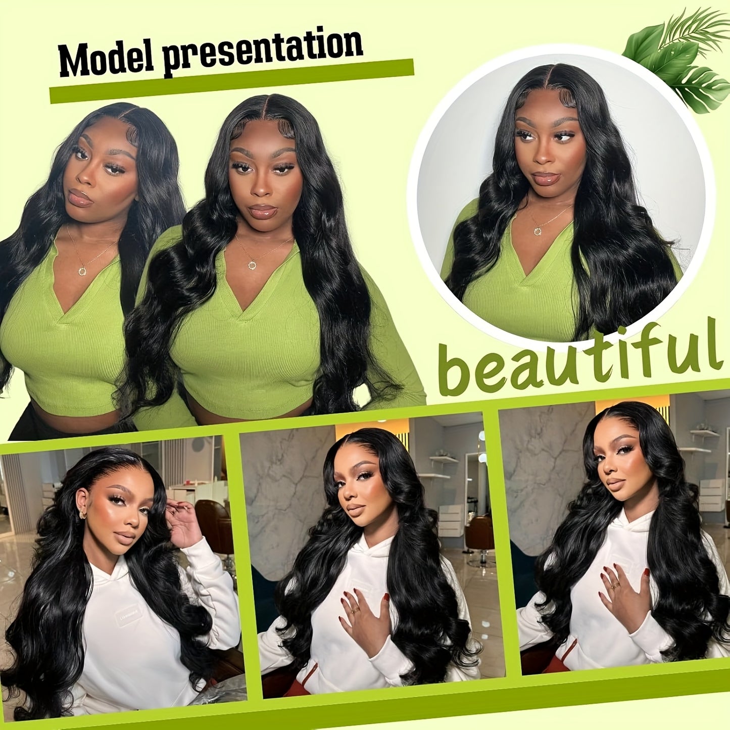 [HD Clear Front Lace Wig] HD 13 X 4 Inches Clear Front Lace TIMOPOL Wig Body Wave 20-32 Inches, Density 180, No Glue Wig to Wear And Go