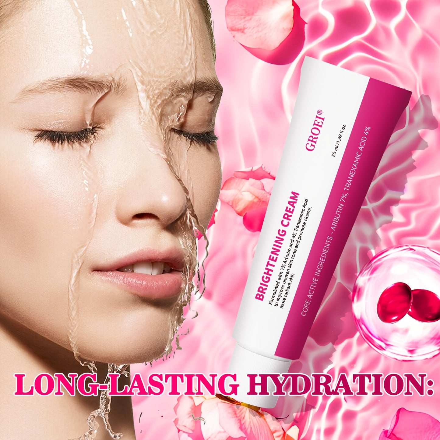 [Radiance Cream] 2pcs Radiance Cream with 7% Arbutin & 4% - Hypoallergenic, Spot-reducing Moisturizer for All Types, Evens Tone, Boosts Radiance, Complexion Care Products