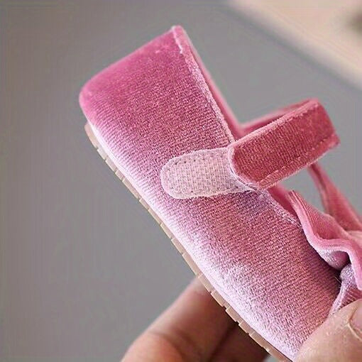 [Princess Mary Jane Flats] Princess Baby Girls Mary Jane Flats With Bowknot | First Walker Shoes Crib Shoes Wedding Party Christmas Dress Shoes