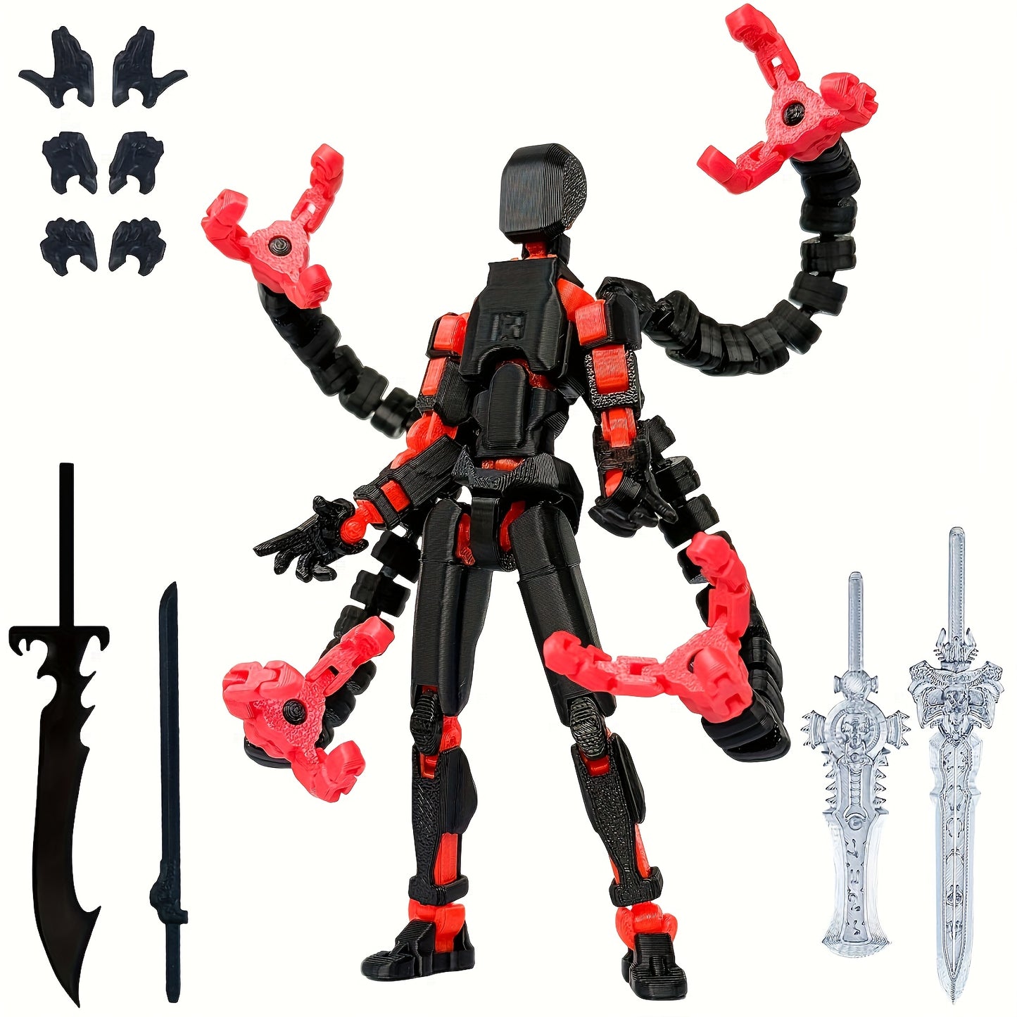 (Assembly Completed) T13 3D Printed Action Figure, Robot 13 Collectible Action Figure Articulated, for Collectors Desktop Decoration