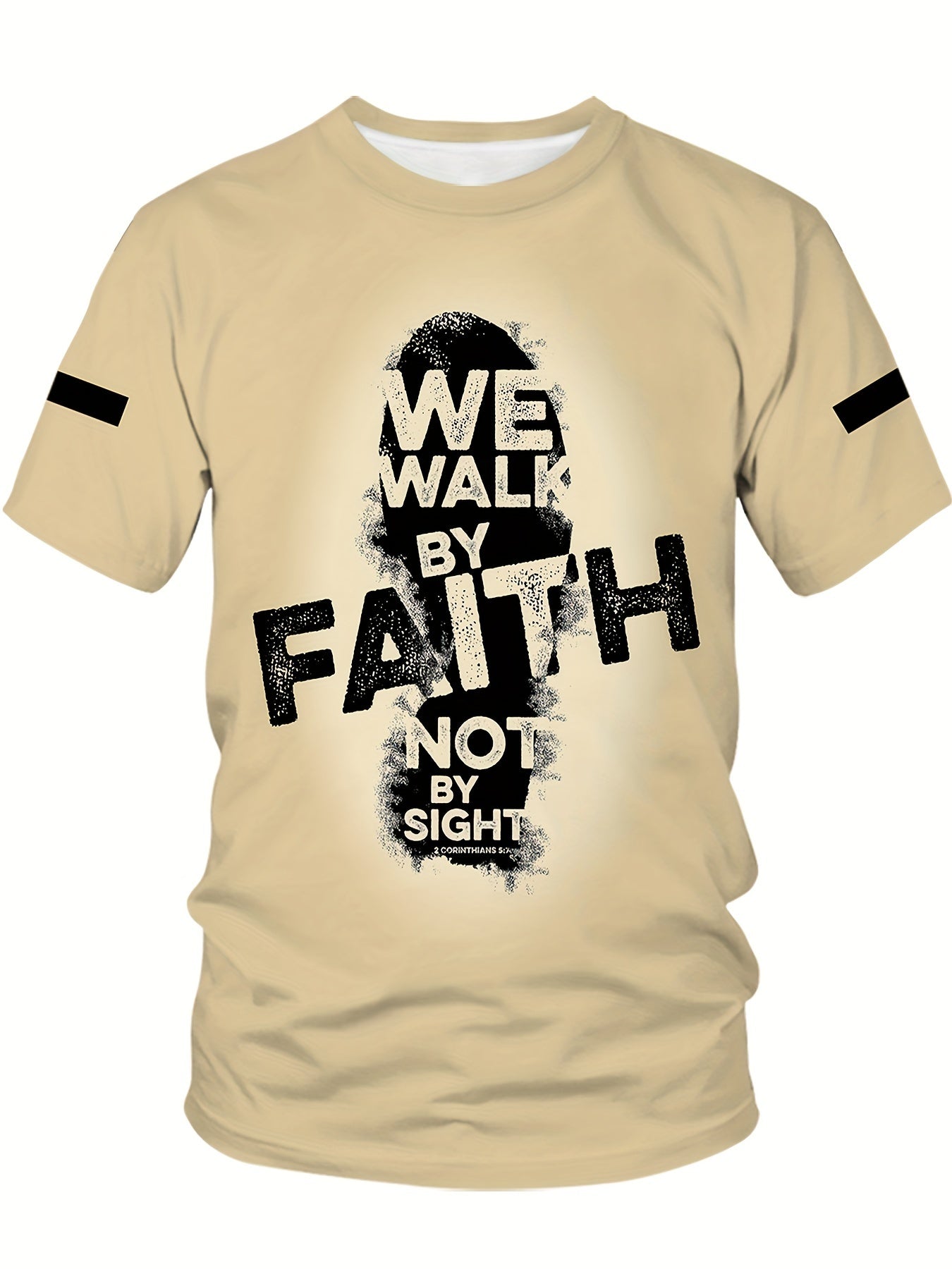 We Act on Faith Not Sight 4 Full Body Print 3D Men's and Women's T-shirts, Sports T-shirts, Faith Shirts, PLUS SIZE