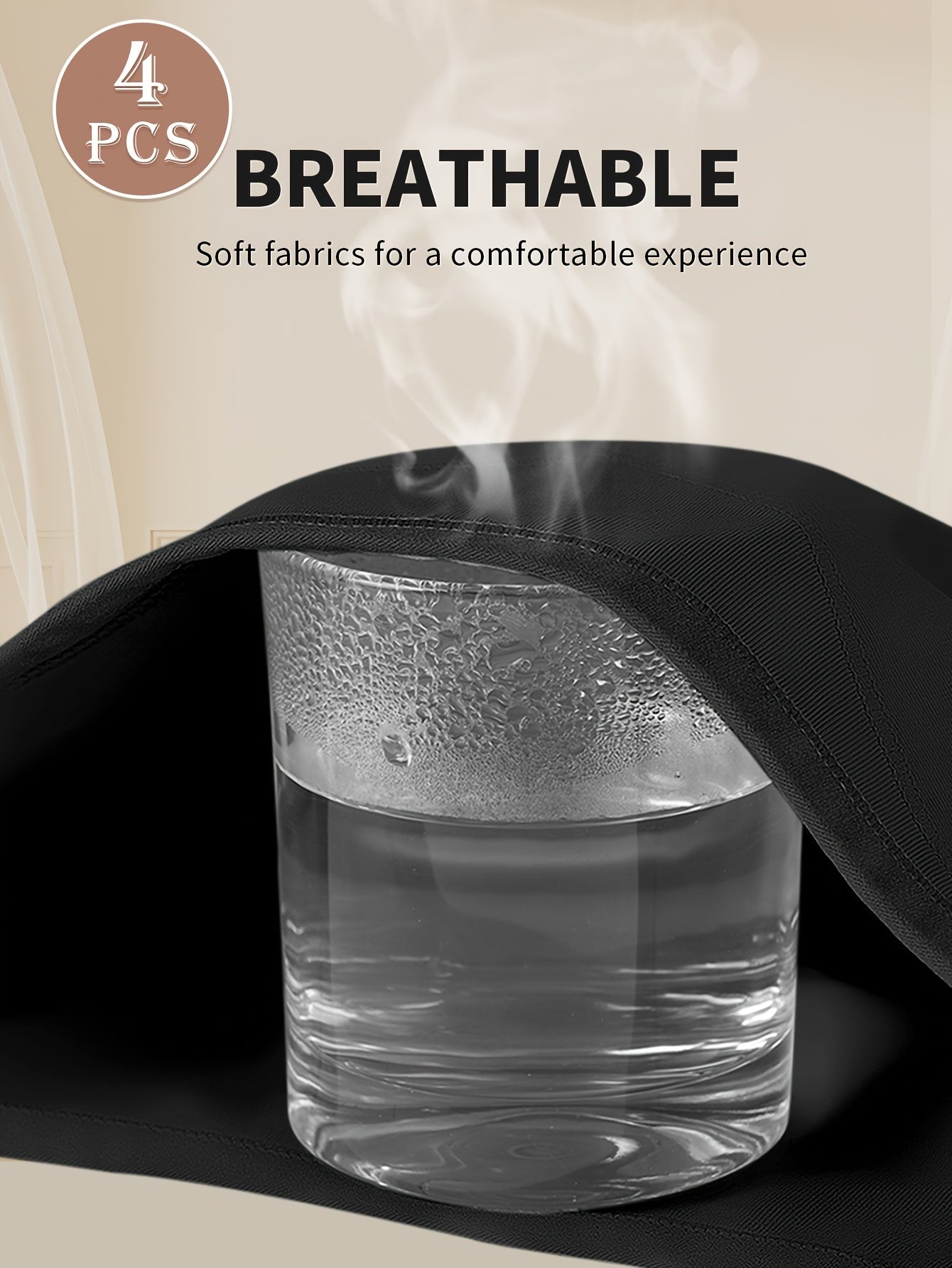 [Tummy Control Briefs] MEIYATING 4pcs Women's High-Waist Briefs | Tummy Control, Breathable Mesh, Soft Polyester, Elegant Solid Color - Hand Wash Only, Everyday Comfort, Crossover Front Design, Seamless Construction