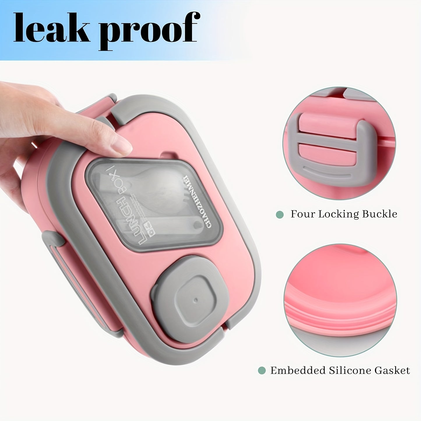 [Lunch Box Set/only Lunch Box][Local Warehouse]Halloween Gift-2-tier 6 Compartments Lunch Box Set. Bento Box For School, Office, Outdoor Picnic. |Food Storage Container|Kitchen Accessories|Bento Box With Lunch Bag|