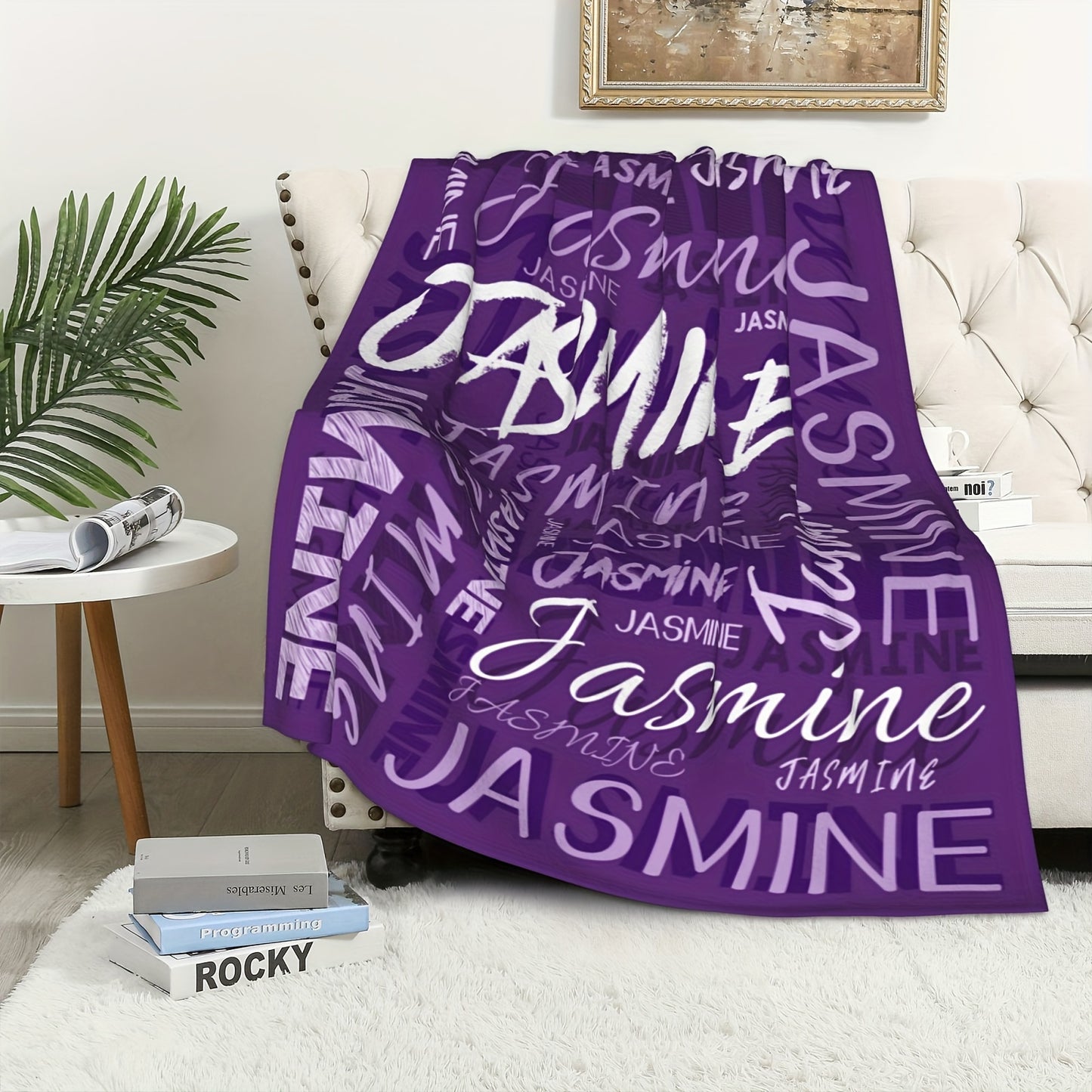 Personalized Fleece Blanket, Customized with Your Name, Soft and Warm, Unforgettable Moments, Great Holiday Gift, for Classmates, Friends, Family and Lovers, for Nap, Camping and Travel
