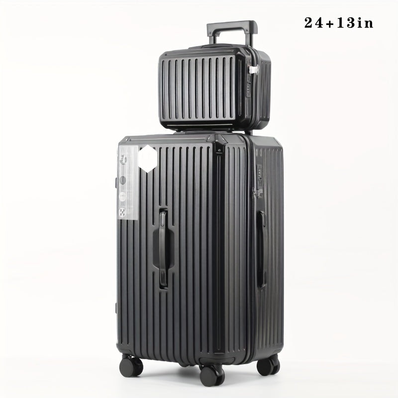 Large Capacity And Lightweight Suitcase Set 13+24, Metal Corner, Customs Password Lock, ABS+PC, Wet And Dry Storage Bag, Universal Wheel, Water Cup Holder, USB Charging To Interface Suitcase Student Hand Push Box Can Be Found