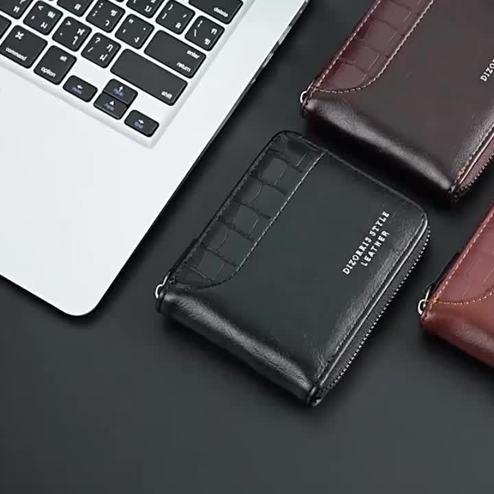 New Men's Wallet, Fashionable Multi-Functional Zipper Design with Multiple Card Slots for Easy Organization and Storage - Perfect Gift for Couples, Father & Son Birthdays or Special Occasions