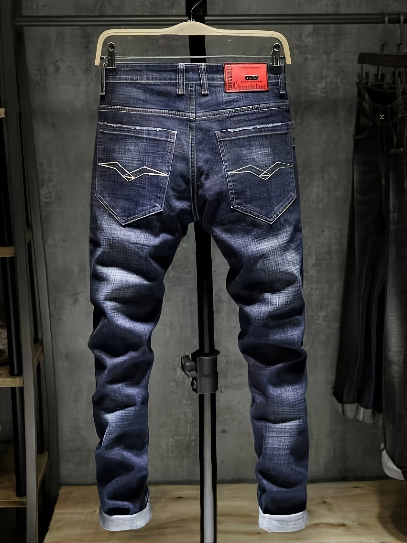 Men's Summer Fashion Trend Elastic Comfortable Versatile Slim-fit Jeans, Suitable for All Seasons.