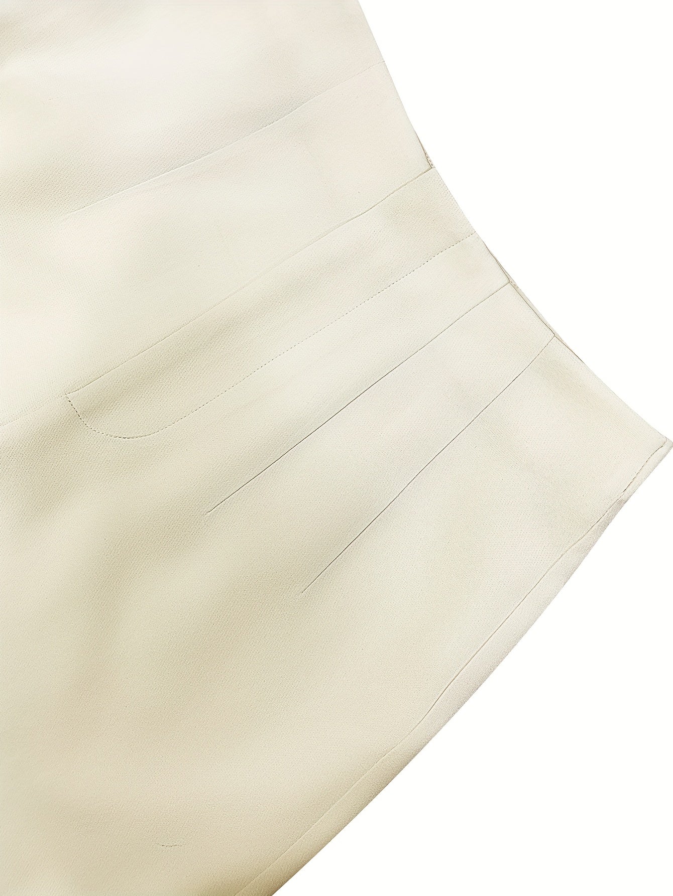 Women's Elegant Solid Black Trousers with Hidden Zipper Closure - Structured Non-Stretch All-Season Work Pants for Commuting, Travel & Professional Attire, Machine Washable Tailored Fit, High Waist Trouser Pants for Women, Pa