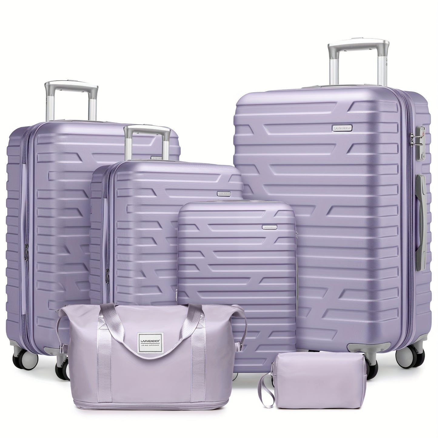 Luggage 6pcs Sets Hardside Expandable Suitcases (Only 24/28inch) with Spinner Wheels TSA Lock, Lightweight Travel Carry On Luggage Sets, ABS Large Capacity Travel Suitcase Set