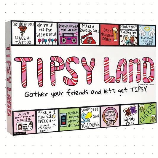 1pc Tispy Land Adult Party Game - 18+ Plastic Board Game for Singles, Girls' Nights & Holiday Celebrations (Christmas, Thanksgiving) - Fun Drinking Challenges & Interactive Activities