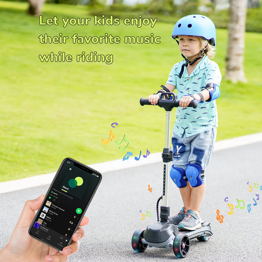 Best Seller- IK2 Electric Scooter for Youngsters 3-8, 70W Folding & 8KM/H Top E-Scooter, 30-60 Mins Ride Time, Colorful Glowing Wheels, Adjustable Height, 2025 New EScooter Gifts for Boys Girls