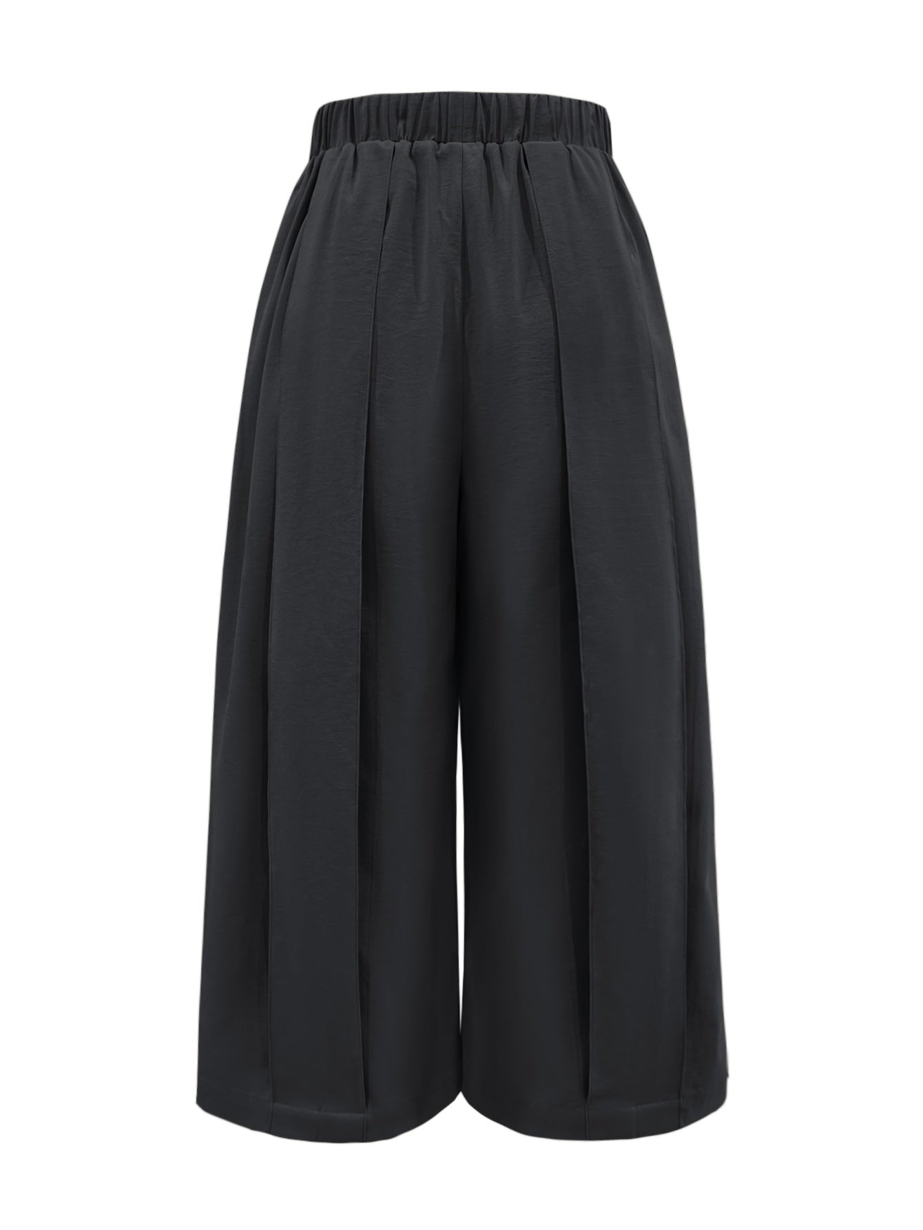 Women's Casual Loose-Fit Solid Color Wide-Leg Pants with Pockets - All-Season Machine Washable Trousers for Casual Attire, Office & Social Events, Versatile Event Attire, Smooth Texture Fabric