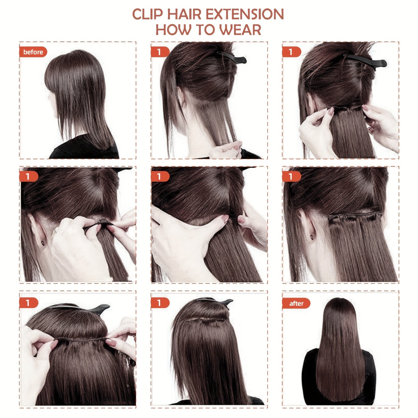 12-16 Inch Hair Extensions Clip In Real Human Hair Clip On Hair Extensions Human Hair Clip Ins Invisible Hair 3pcs/Pack