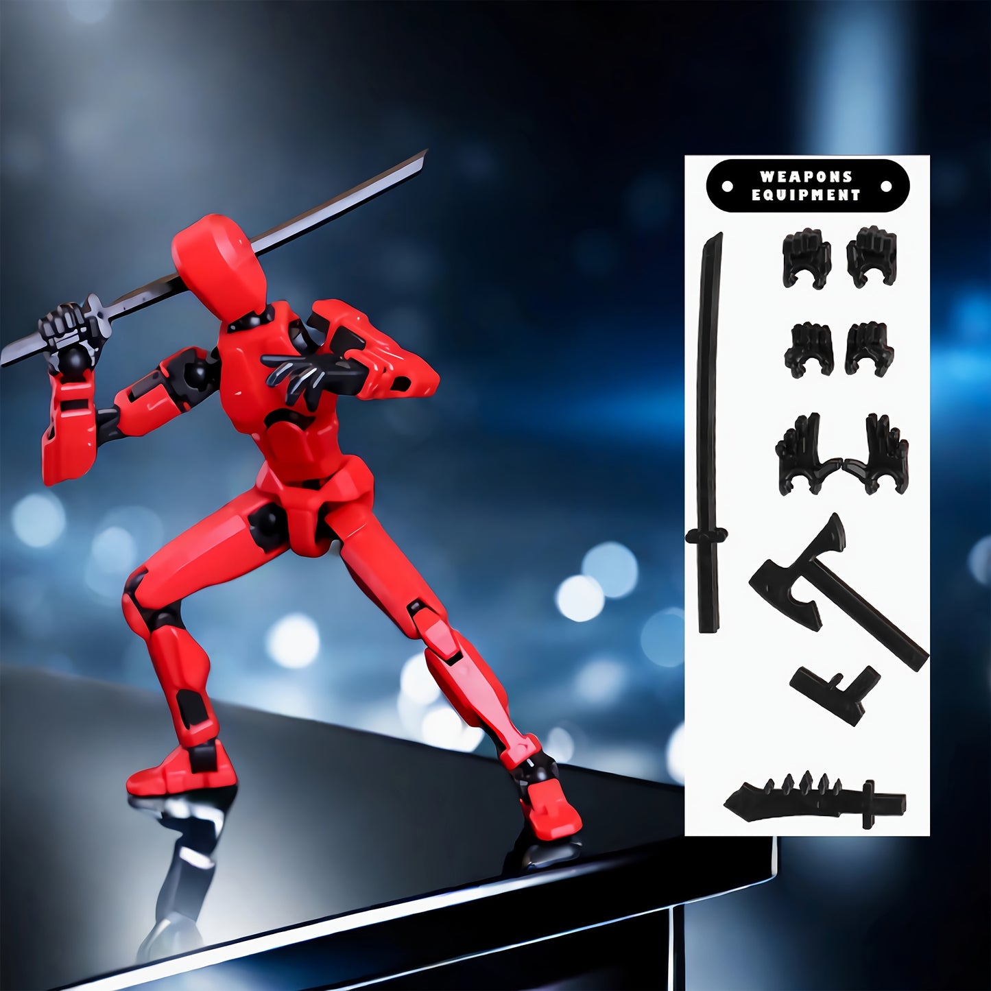 Poseable Action Figures Multi-Pack – 3 or 5 Figure Sets (Fixed Color Combinations)