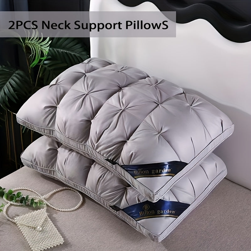 2pcs (Buy One Get One Free/ 4pcs Buy Two Get Two Free) Luxury Hotel Quality Neck Support Pillow, 19x29 inches - Soft Quilted Polyester Pillow, Provides Deep Sleep and Neck Support, No Extra White Space Theme Pillow, Comfortab