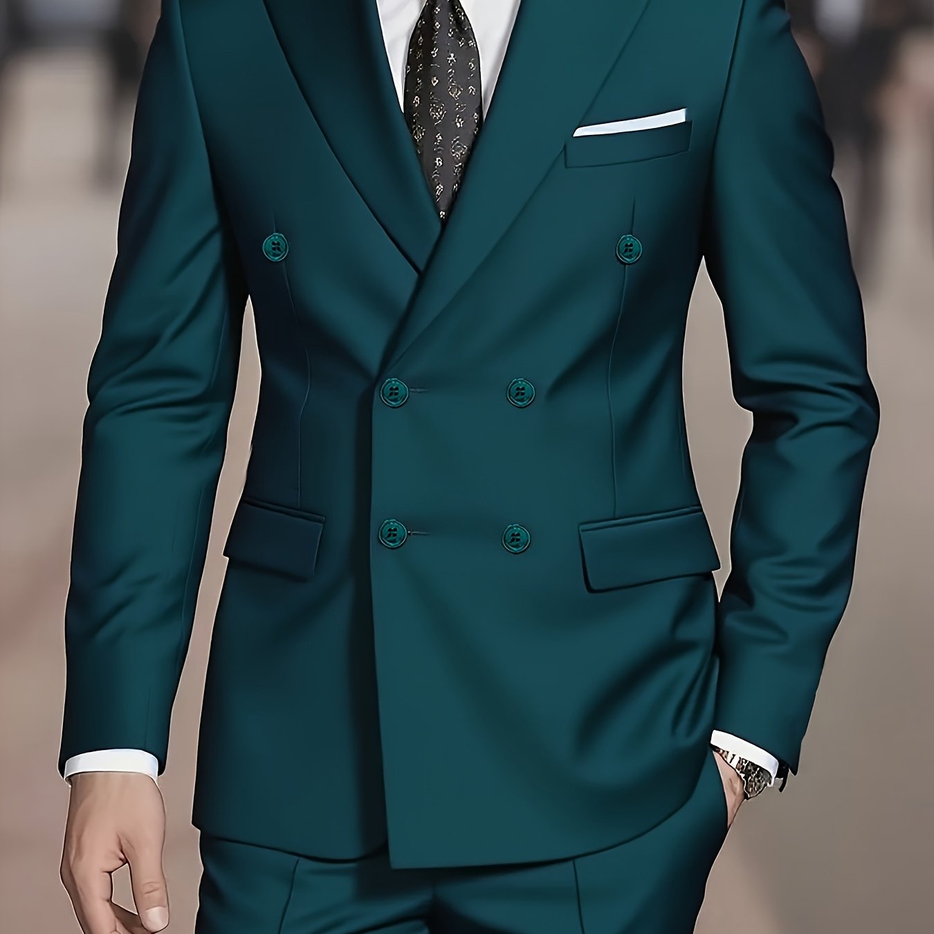 Men's Double-Breasted Suit