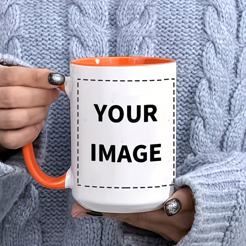 15OZ Inner Color Color Handle Mug Coffee Cup Customized Cup Different Pictures Can Be Customized Your Cup Is Your Way