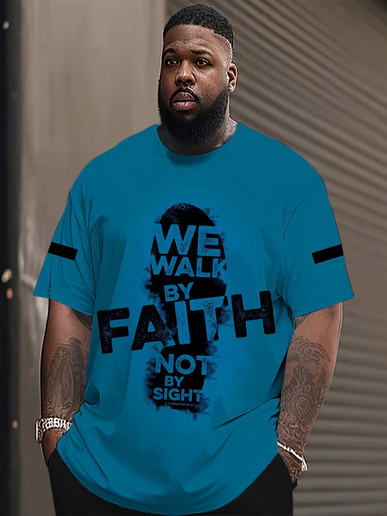 We Act on Faith Not Sight 4 Full Body Print 3D Men's and Women's T-shirts, Sports T-shirts, Faith Shirts, PLUS SIZE