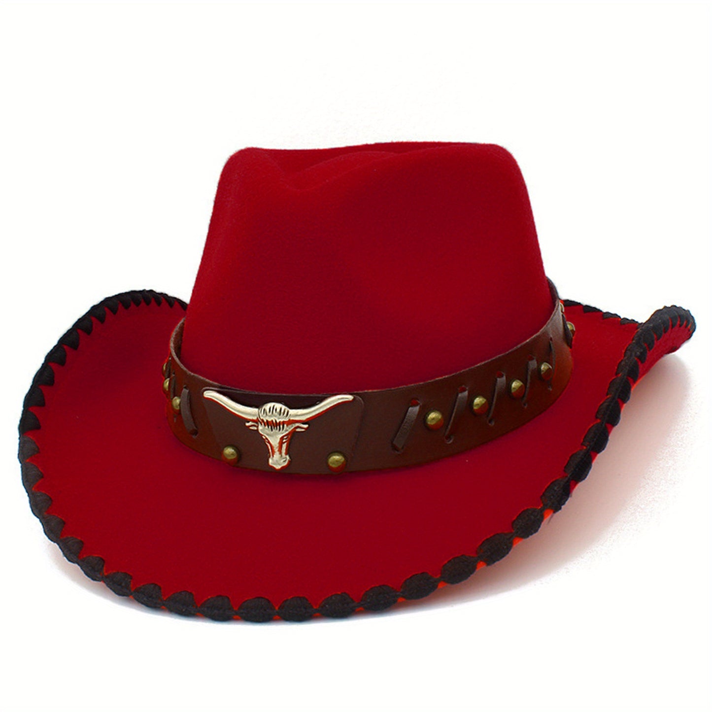Fashion Cowboy Hat for Music Festival Adult Unisex Party Cowgirl Hat Large Travel Caps Halloween Costume Headwear