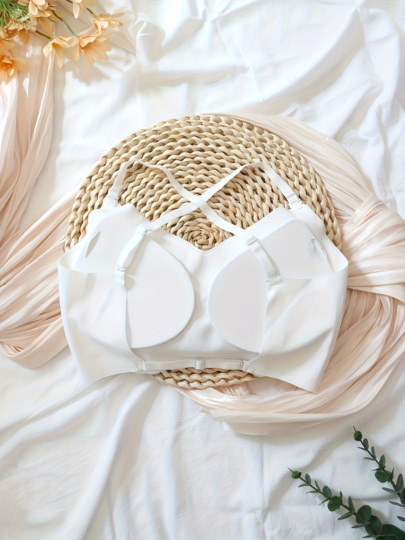 3pcs Ladies' Sexy Backless Gathering Bra