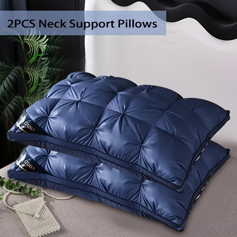 2pcs (Buy One Get One Free/ 4pcs Buy Two Get Two Free) Luxury Hotel Quality Neck Support Pillow, 19x29 inches - Soft Quilted Polyester Pillow, Provides Deep Sleep and Neck Support, No Extra White Space Theme Pillow, Comfortab