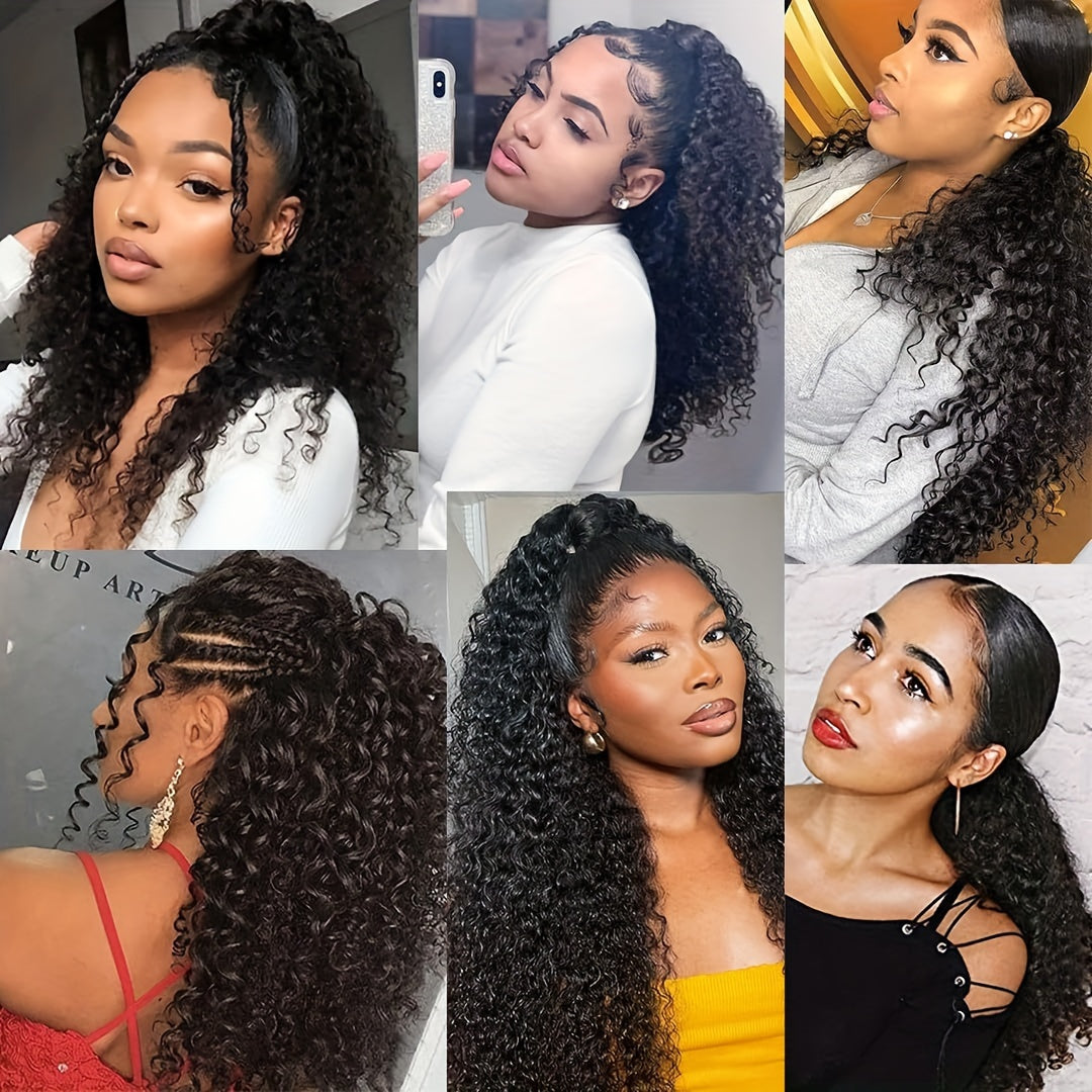 10/14/18inch Chic Kinky Curly Ponytail Extension for Women - Natural Look, Easy Clip-In Hairpiece, Long Ponytail Clip, Ponytail Extension Short Wavy Claw, Straight Claw Clip Ponytail, Extra Thick Ponytail Extension, Ponytails