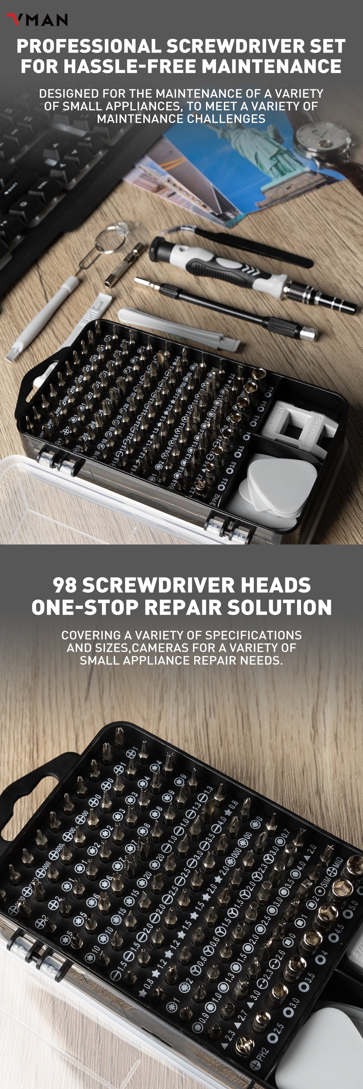 117in 1 Precision Screwdriver Set, Electronics Magnetic Repair Tool Kit with Case for Repair Computer, for iPhone, PC, Cellphone, Laptop, for Switch, PS4, Game Console, Watch, Glasses Etc