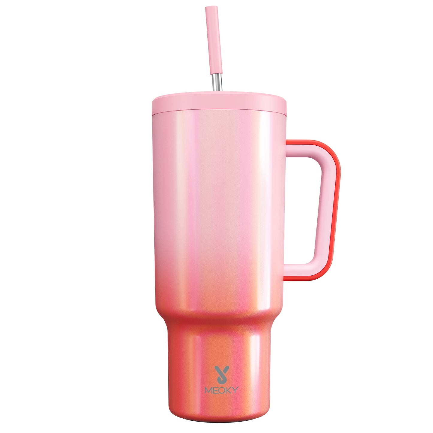 Mug 40 Oz Stainless Steel Tumbler With Lid And Straw - Insulated Water Bottle Keeps Drinks Cold For 34 Hours Or Hot For 10 Hours - Perfect For Outdoor Activities, Camping, Hiking, And Traveling - Includes Handle And Gift Drin