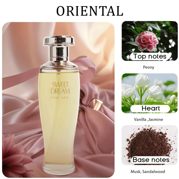Oriental Essence Women's Perfume Peony Blossoms, Vanilla and Jasmine Intertwine with Softness, Musk and Sandalwood Deepen into Elegance, Unveiling the Mystique of the Orient