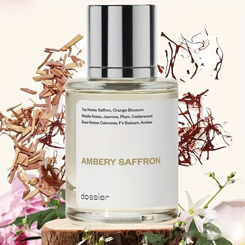 Ambery Saffron Eau De Parfum Spray, 1.7 Fl Oz (50ml) Female Fragrance, Fresh And Floral, Alcohol-free, Lavender Scented Eau De Parfum, BPA-Free, Long Lasting Fragrance, Perfect For Her Valentine'S Day Gift